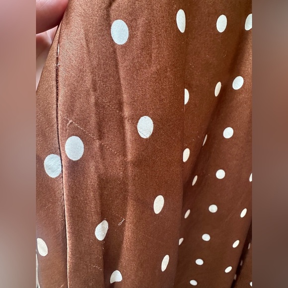 JAPNA  Brown Polkadot Pinup Style. Spaghetti Strap Midi Dress Size XL Hourglass - Picture 11 of 15